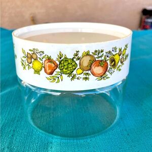 Vintage Pyrex Corning Ware SPICE OF LIFE Glass Canister